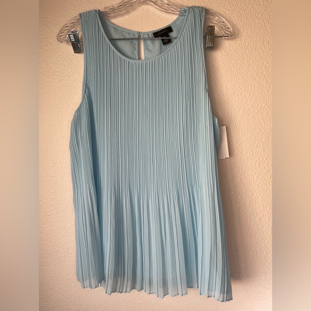 BLUE TANK SLEEVELESS BLOUSE / HALOGEN